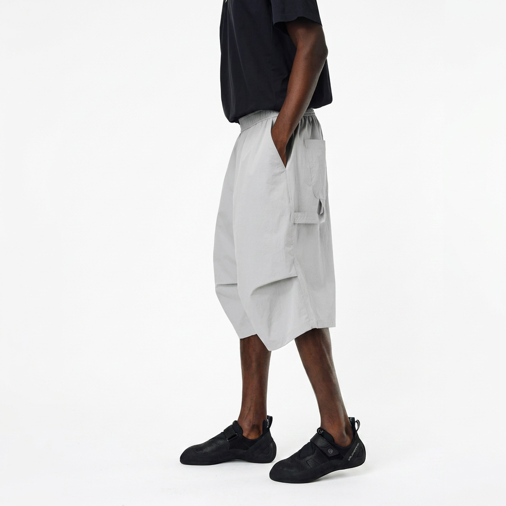 SERAC Drop Knee Short — Fog