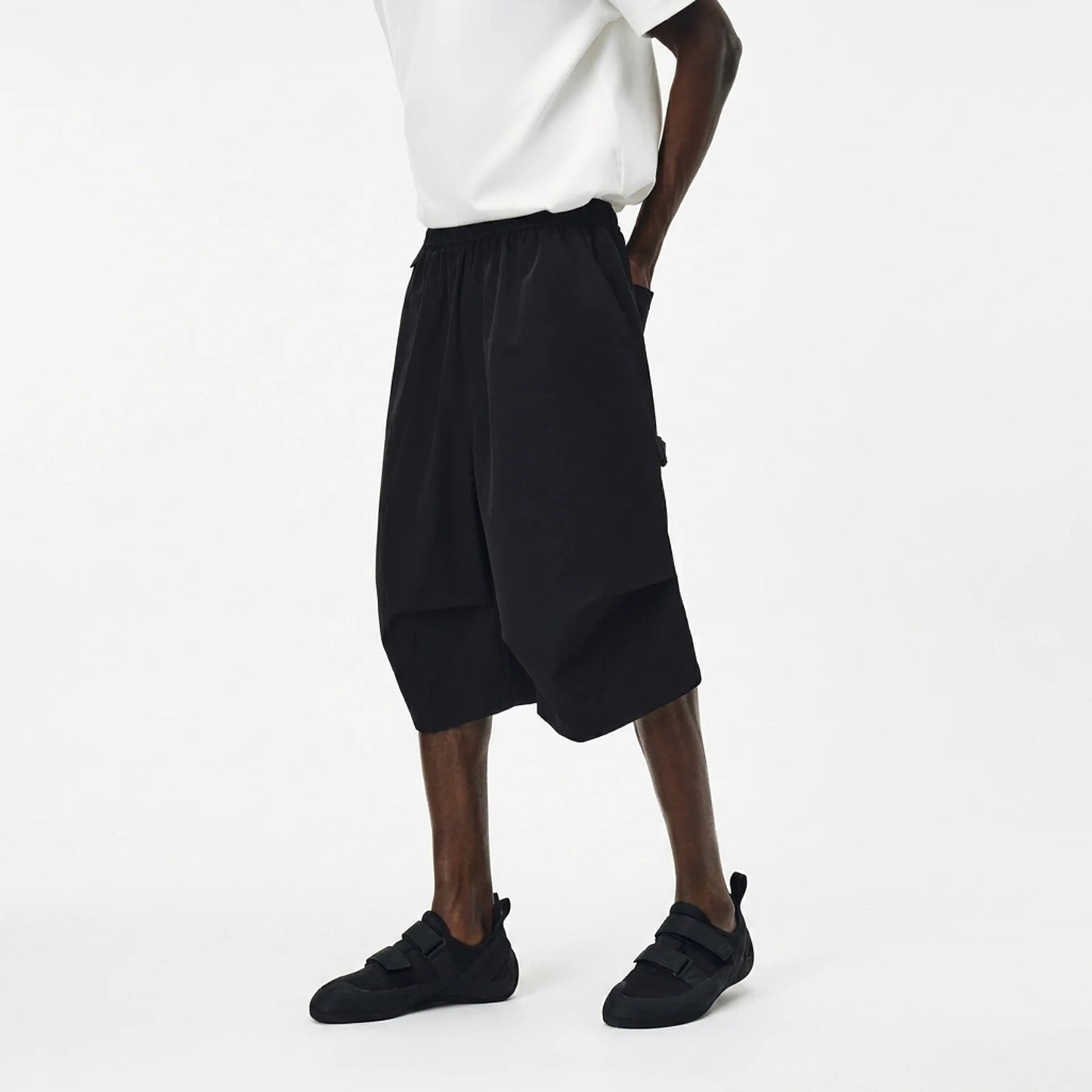 SERAC "Drop Knee" Shorts CHALK BLACK