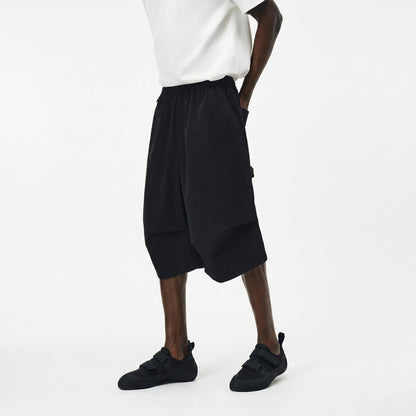 SERAC "Drop Knee" Shorts CHALK BLACK